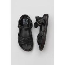 Bueno Shoes 01WU5830 Siyah Deri Kadın Sandalet