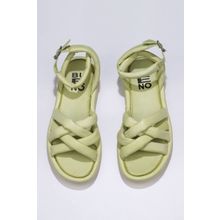 Bueno Shoes 01wu5902 Yeşil Deri Kadın Sandalet