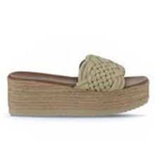 Bueno Shoes 01WU6118 Sarı Deri Kadın Espadril Terlik