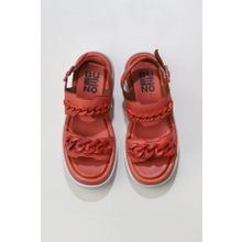 Bueno Shoes 01WU7300 Mercan Deri Kadın Dolgu Topuklu Sandalet