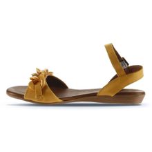 Bueno Shoes 01WU7402 Sarı Deri Kadın Düz Sandalet