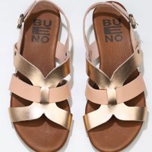 Bueno Shoes 01WU7422 Pudra Parlak Deri Kadın Düz Sandalet