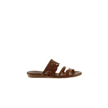 Bueno Shoes 01wu7445 Taba Deri Kadın Düz Sandalet
