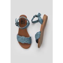 Bueno Shoes 01WU7450 Mavi Deri Kadın Sandalet