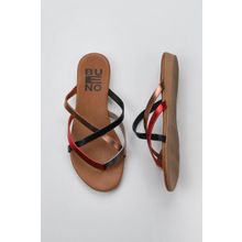 Bueno Shoes 01WU7458 Gri Multi Deri Kadın Parmak Arası Terlik