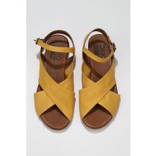 Bueno Shoes 01WU7477 Sarı Deri Kadın Sandalet