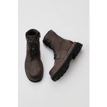 Bueno Shoes 01WV1000 Gri Nubuk Kadın Dolgu Topuklu Bot