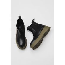Bueno Shoes 01WV1300 Siyah Deri Dolgu Topuklu Kadın Bot