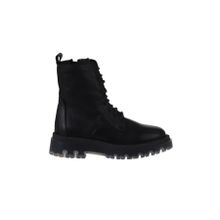 Bueno Shoes 01WV1500 Siyah Deri Kadın Düz Bot