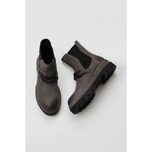 Bueno Shoes 01WV2910 Koyu Gri Nubuk Topuklu Kadın Bot