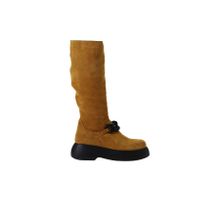 Bueno Shoes 01WV5302 Sarı Süet Dolgu Topuklu Kadın Çizme