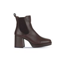 Bueno Shoes 01WV8100 Kahverengi Deri Kadın Topuklu Bot