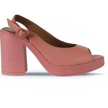 Bueno Shoes 01WY12300 Pembe Deri Kadın Topuklu Sandalet