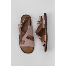 Bueno Shoes 01WY2012 Pudra Taba Deri Kadın Sandalet