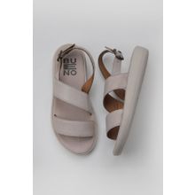 Bueno Shoes 01WY2300 Gri Deri Kadın Düz Sandalet