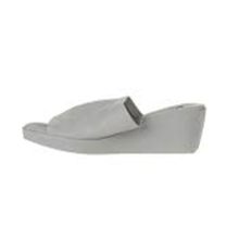 Bueno Shoes 01WY2404 Ekru Deri Kadın Dolgu Topuklu Terlik