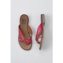 Bueno Shoes 01WY2507 Fuşya Deri Kadın Düz Terlik