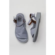 Bueno Shoes 01WY2901 Mavi Deri Kadın Düz Sandalet