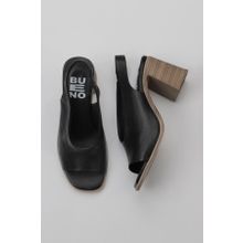 Bueno Shoes 01WY3706 Siyah Deri Kadın Topuklu Sandalet
