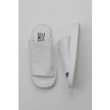 Bueno Shoes 01WY9109 Beyaz Deri Kadın Düz Terlik