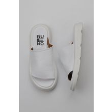 Bueno Shoes 01WY9400 Beyaz Deri Kadın Düz Terlik