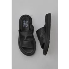 Bueno Shoes 01WY9400 Siyah Deri Kadın Düz Terlik