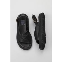 Bueno Shoes 01WY9407 Siyah Deri Kadın Sandalet