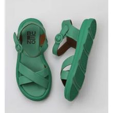 Bueno Shoes 01WY9409 Yeşil Koyu Deri Kadın Sandalet