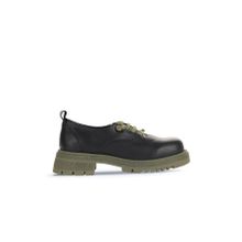 Bueno Shoes 01WZ1421 Siyah Haki Deri Kadın Klasik Ayakkabı