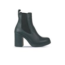 Bueno Shoes 01WZ3202 Yeşil Deri Kadın Topuklu Bot
