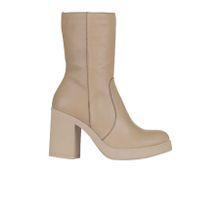 Bueno Shoes 01WZ3203 Vizon Deri Kadın Topuklu Bot