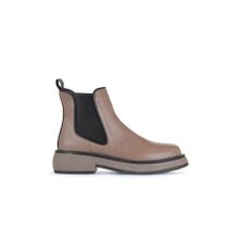 Bueno Shoes 01WZ4501 Gri Vizon Deri Düz Kadın Bot