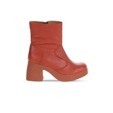 Bueno Shoes 01WZ7000 Kiremit Deri Kadın Topuklu Bot