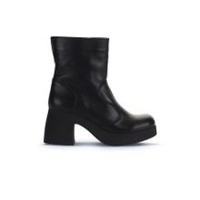 Bueno Shoes 01WZ7000 Siyah Deri Kadın Topuklu Bot