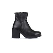 Bueno Shoes 01WZ7100 Siyah Deri Kadın Topuklu Bot