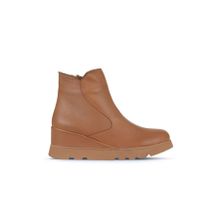 Bueno Shoes 01WZ7201 Taba Deri Kadın Dolgu Topuklu Bot