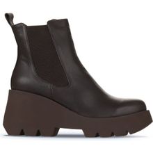 Bueno Shoes 01WZ8403 Kahverengi Deri Kadın Dolgu Topuklu Bot