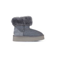 Bueno Shoes 05AG2024054 Mavi Süet Kadın Dolgu Topuklu Bot