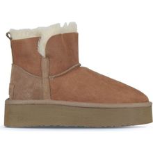 Bueno Shoes 05AG2104054 Sahra Süet Kadın Dolgu Topuklu Bot