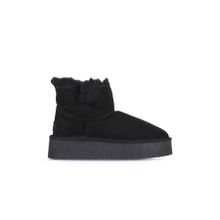 Bueno Shoes 05AG2104054 Siyah Süet Kadın Dolgu Topuklu Bot