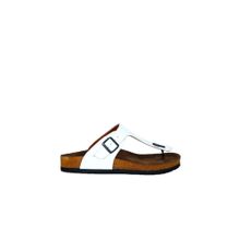 Bueno Shoes 05MT101 Beyaz Açma Deri Erkek Düz Terlik