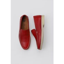 Bueno Shoes 05WS102 Kırmızı Flotter Deri Kadın Loafer