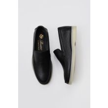 Bueno Shoes 05WS102 Siyah Flotter Deri Kadın Loafer