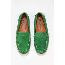 Bueno Shoes 05WS230 Yeşil Süet Kadın Loafer