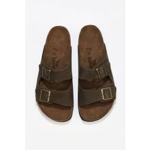 Bueno Shoes 05WT100 Haki Nubuk Deri Kadın Düz Terlik