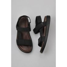 Bueno Shoes 11S23213 Siyah Nubuk Deri Erkek Sandalet