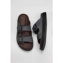 Bueno Shoes 11T23348 Antrasit Nubuk Erkek Düz Terlik