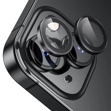 Buff iPhone 15 / 15 Plus Black Kamera Metal Siyah Lens Koruyucu