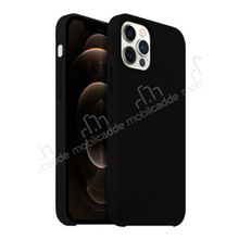 Buff Rubber Fit iPhone 12 Pro Max 6.7 inç Siyah Silikon Kılıf