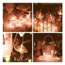 Buffer 1.5 m 10'lu Pilli Led Flamingo Dekoratif Işık Zinciri Aydınlatma